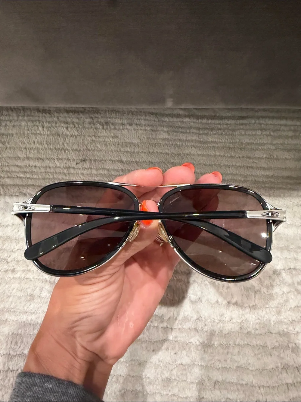 Oakley Aviator Sunglasses Black Frame Brown Lenses